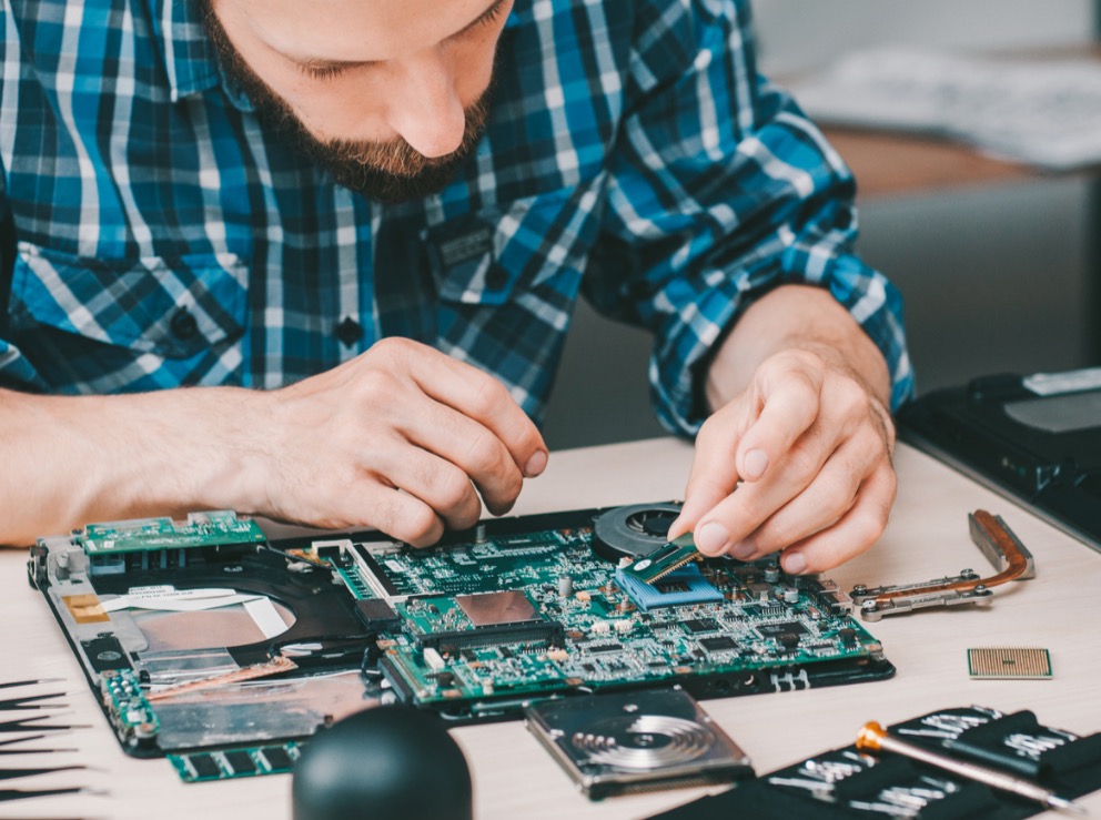 Laptop repair in Auckland at a clean workbench